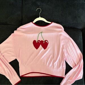 PINK Victoria's Secret Valentine’s Day Cherry Sweater